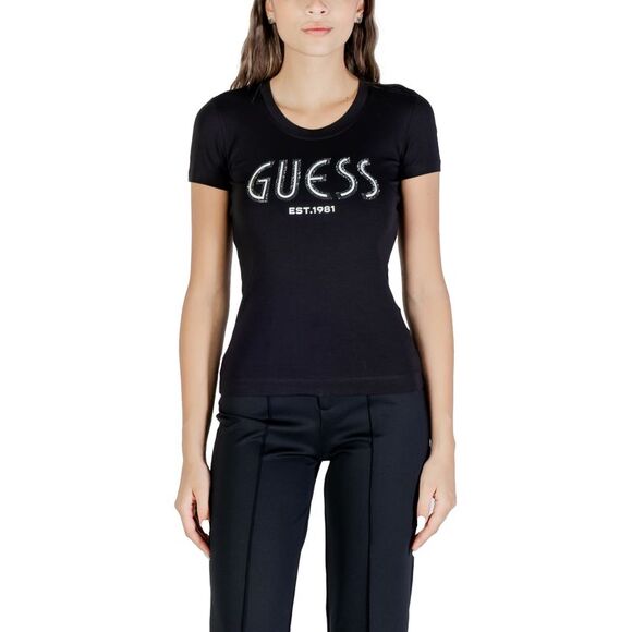Guess Logo Tee Short Sleeve Women black Shirts